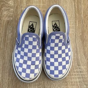 Kids Vans - Lilac Checkerboard Slip-on Shoes Size 11.5